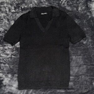 Men's INC Regular-Fit Sweater-Knit V-Neck Polo Shirt - XS